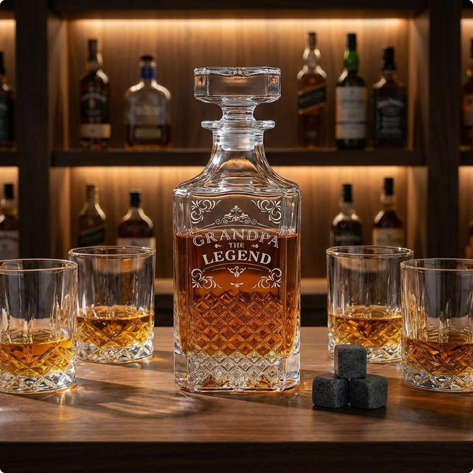 Luxury Engraved - Grandpa The Legend