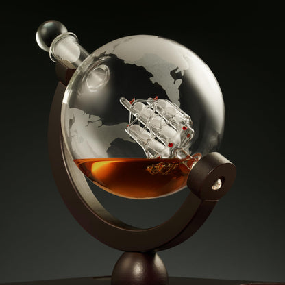 The Globe - Whiskey Decanter Set