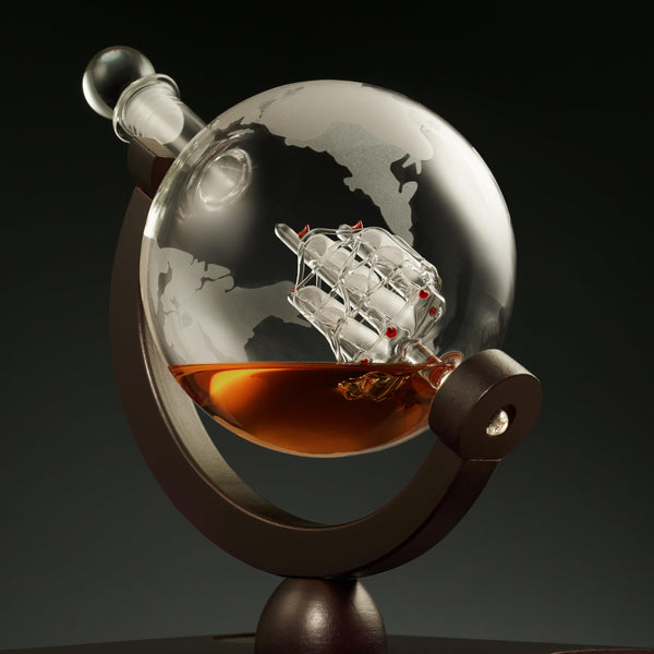 Whiskey Decanter Globe Set