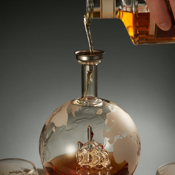 Whiskey Decanter Globe Set