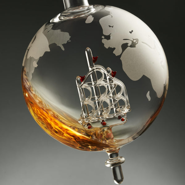 Whiskey Decanter Globe Set