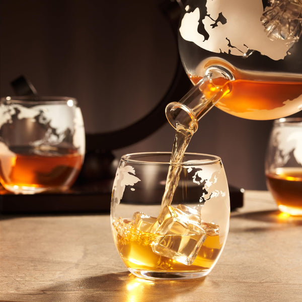 Whiskey Decanter Globe Set