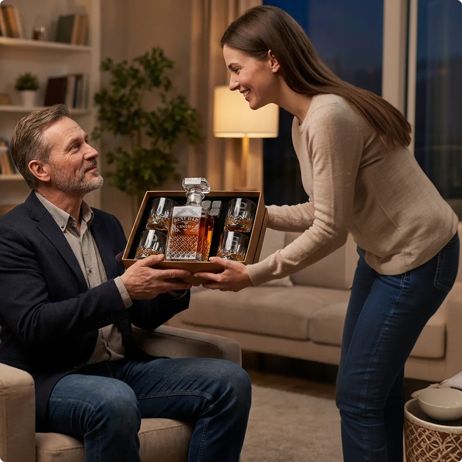 Unique Engraved - Best Dad Ever