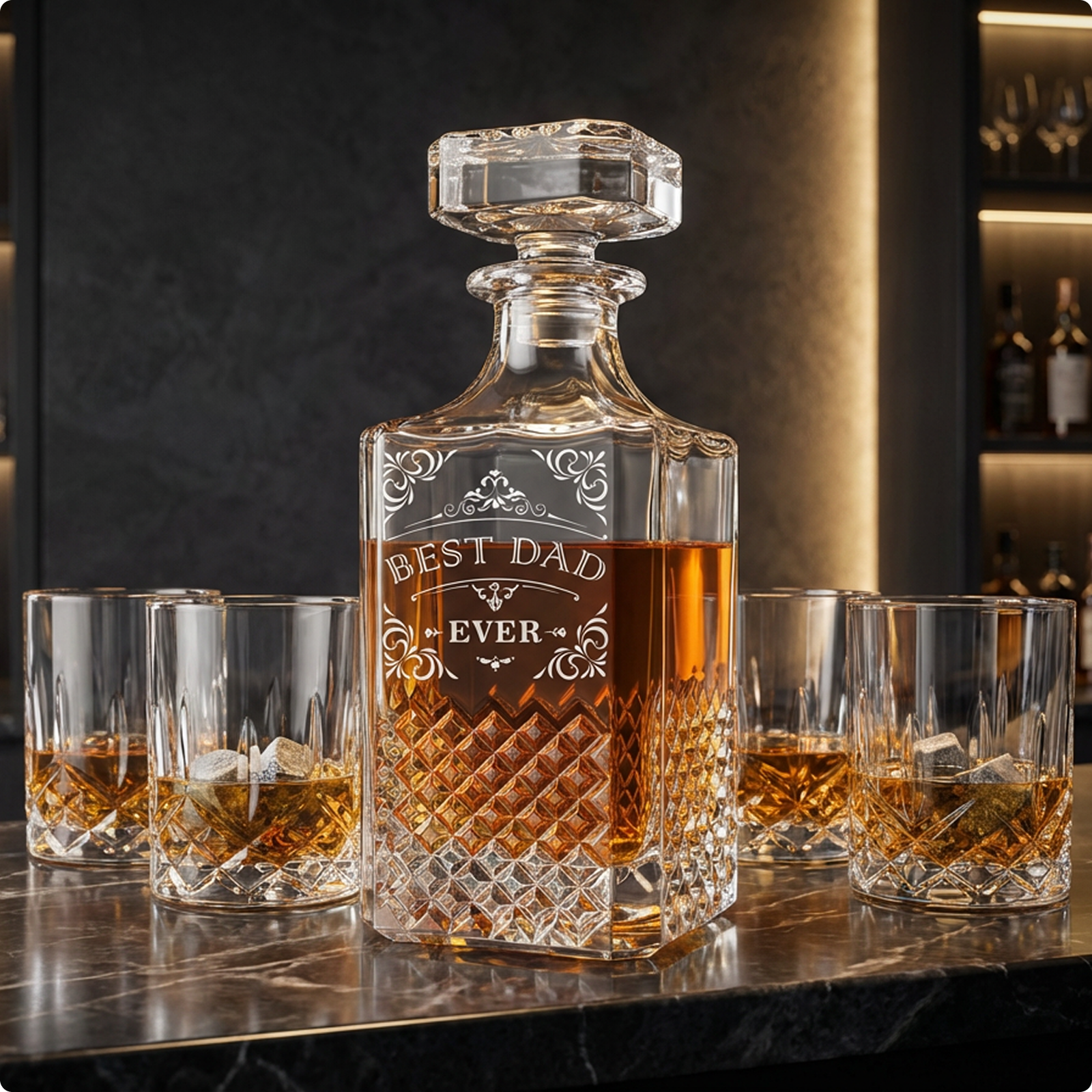 Unique Engraved - Best Dad Ever